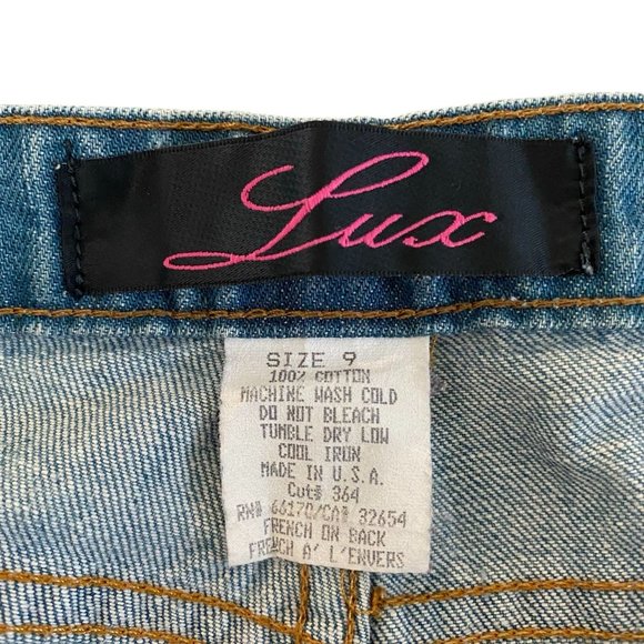 LUX STRAIGHT LEG LIGHT BLUE JEANS WOMENS SIZE 9 - Picture 7 of 11
